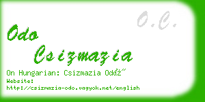 odo csizmazia business card